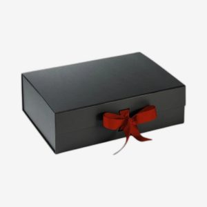 Black A4 Deep Magnetic Boxes With Changeable Ribbon