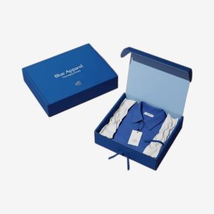 Blue Apparel Packaging Boxes
