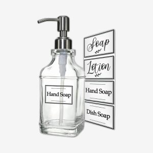 Clear Soap Dispenser Label