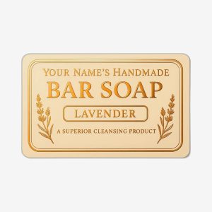 Foil Stamped Soap Label