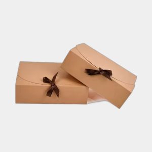Kraft Pinstripe Gift Boxes
