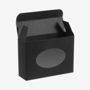 Large Black Soap Boxes With Oval Window