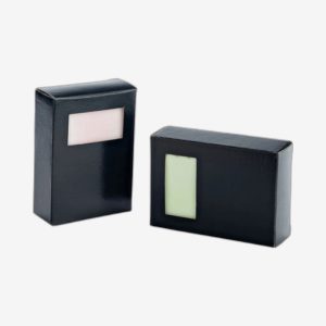 Large Soap Boxes With Black Rectangle Window