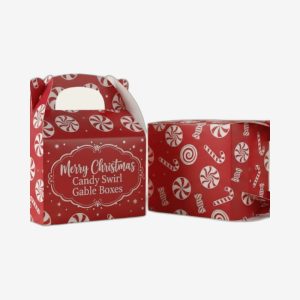Merry Christmas Candy Swirl Gable Boxes