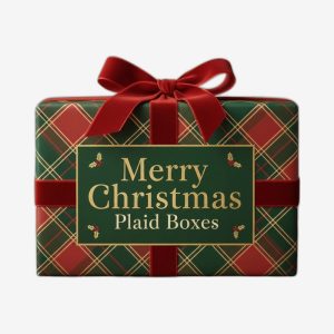 Merry Christmas Plaid Boxes