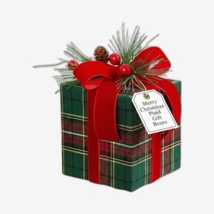 Merry Christmas Plaid Gift Boxes