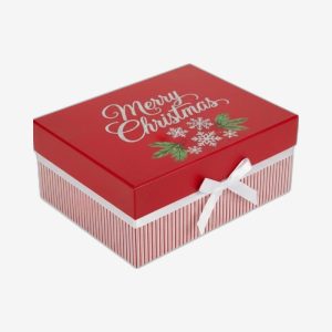 Merry Christmas Striped Boxes