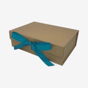 Natural Kraft A4 Deep Magnetic Boxes With Changeable Ribbon