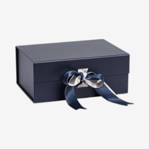 Navy Blue A5 Deep Magnetic Boxes With Changeable Ribbon