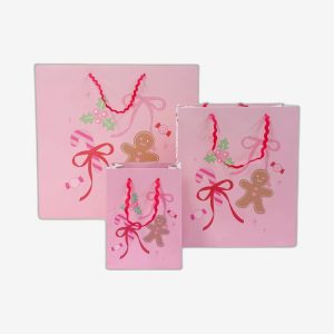 Pink Christmas Gift Bags