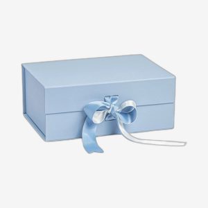 Powder Blue A4 Deep Magnetic Boxes With Changeable Ribbon