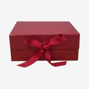 Red A5 Deep Magnetic Boxes With Changeable Ribbon
