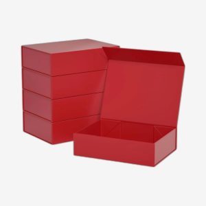 Red Medium Rectangle Magnetic Boxes