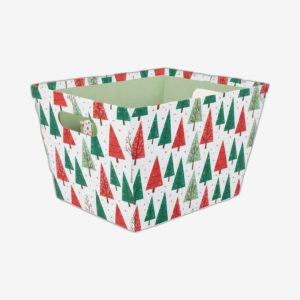 Red  Green Christmas Trees Container