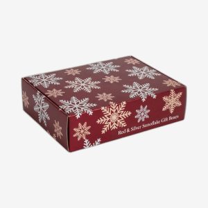 Red  Silver Snowflake Gift Boxes