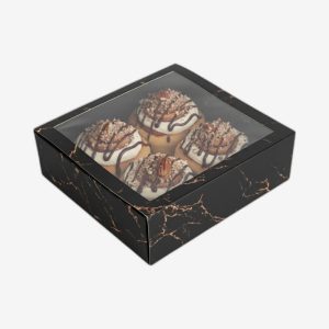 Square Black Clear Window Gift Boxes
