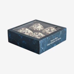 Square Blue Clear Window Gift Boxes