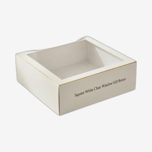 Square White Clear Window Gift Boxes