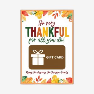 Thanksgiving Gift Card Boxes