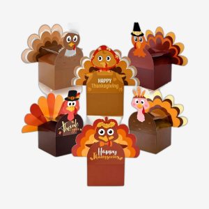 Thanksgiving Turkey Shaped Favor Boxes