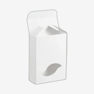 White Medium Soap Boxes With Leaf Window